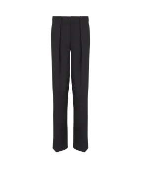 Pleated grain de poudre trousers