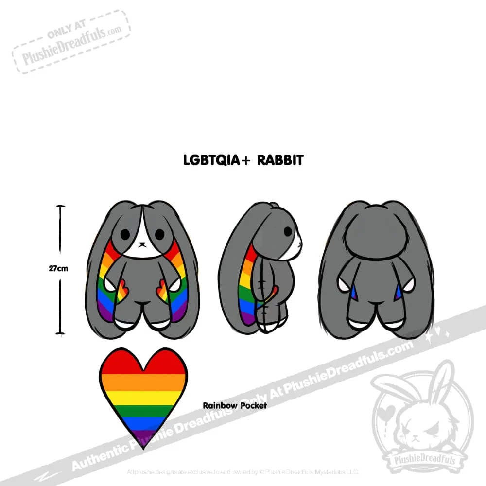 Plushie Dreadfuls - LGBTQIA Bunny - Plush Stuffed Animal