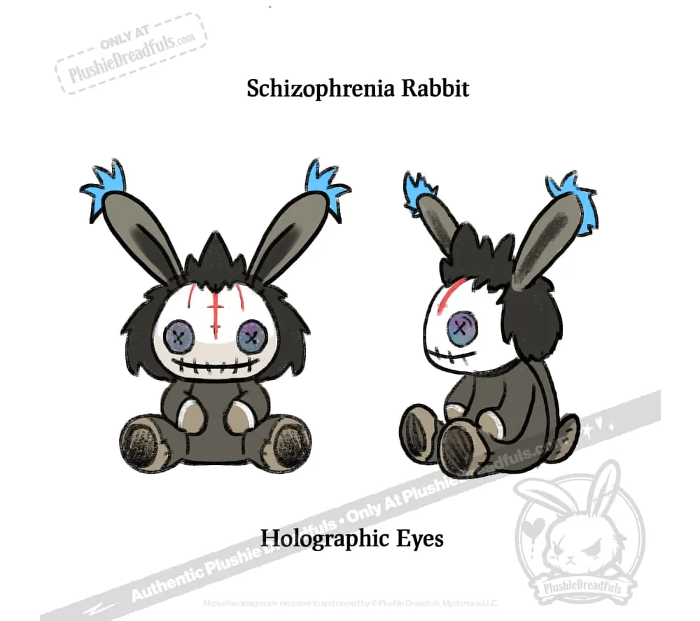 Plushie Dreadfuls - Schizophrenia Rabbit - Plush Stuffed Animal