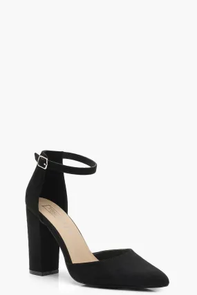 Pointed Ankle Strap Heels