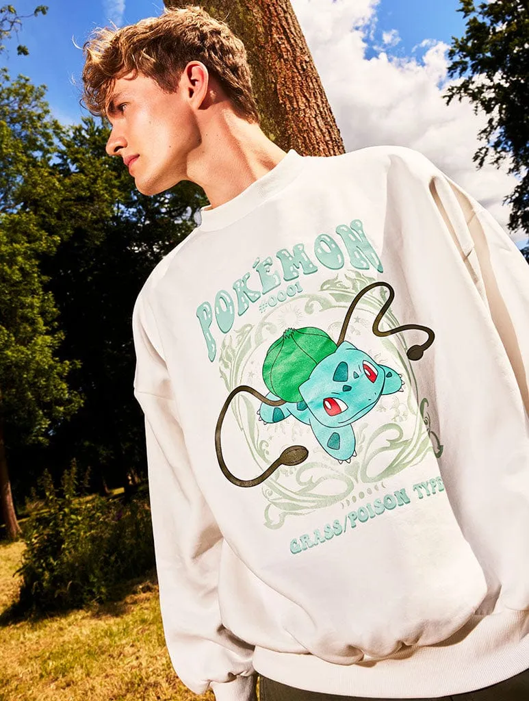 Pokemon Men's #001 Bulbasaur Sweatshirt In White