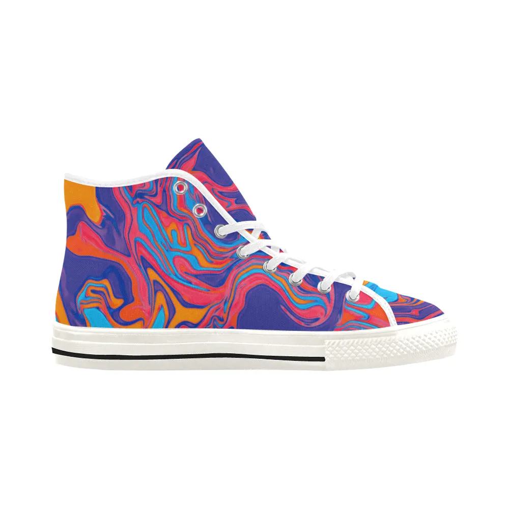 Psychedelic Men's Hi-Top Sneakers - Slurpee Print