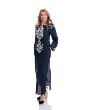 Navy Blue Kaftan Dress by Pune