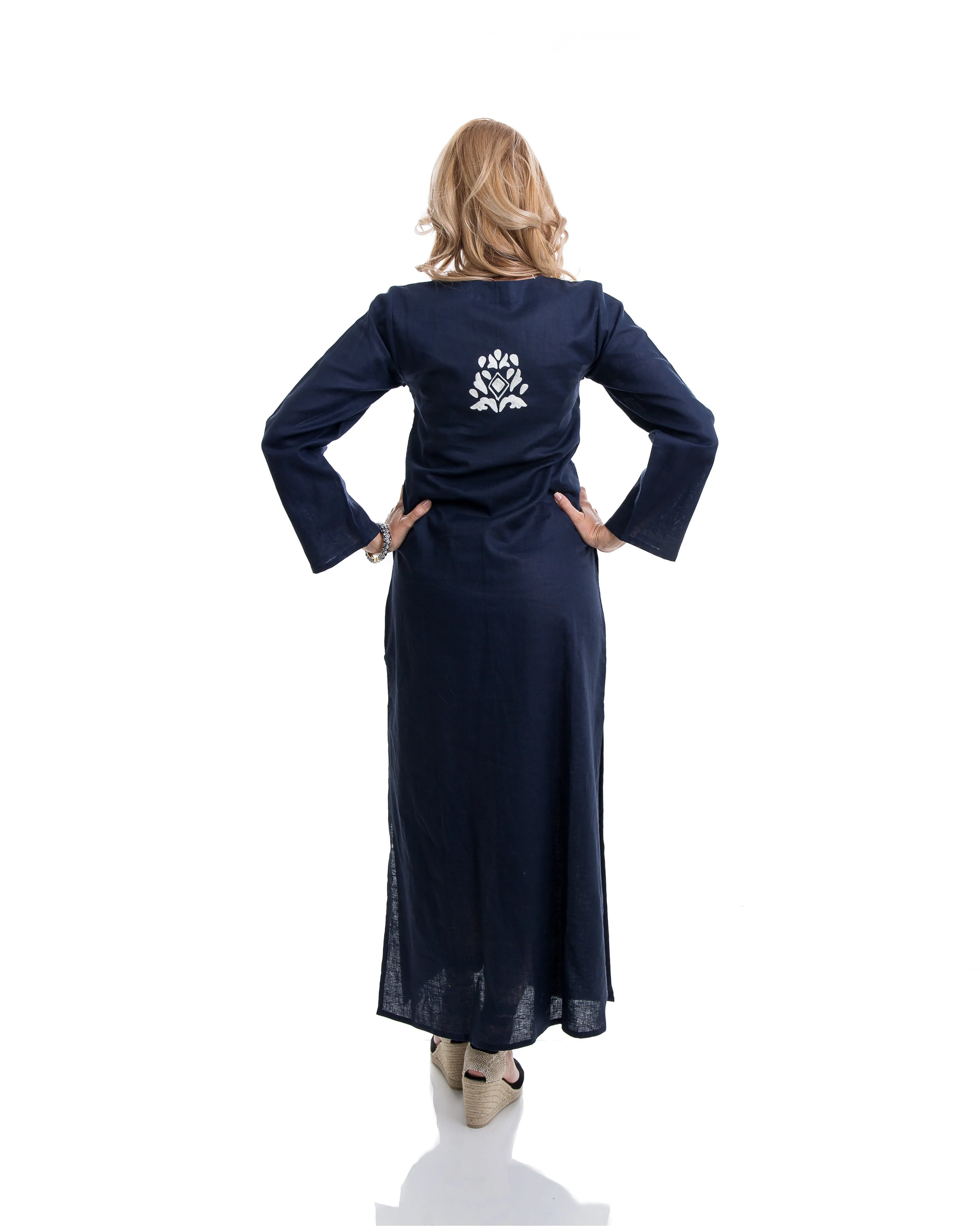 Navy Blue Kaftan Dress by Pune