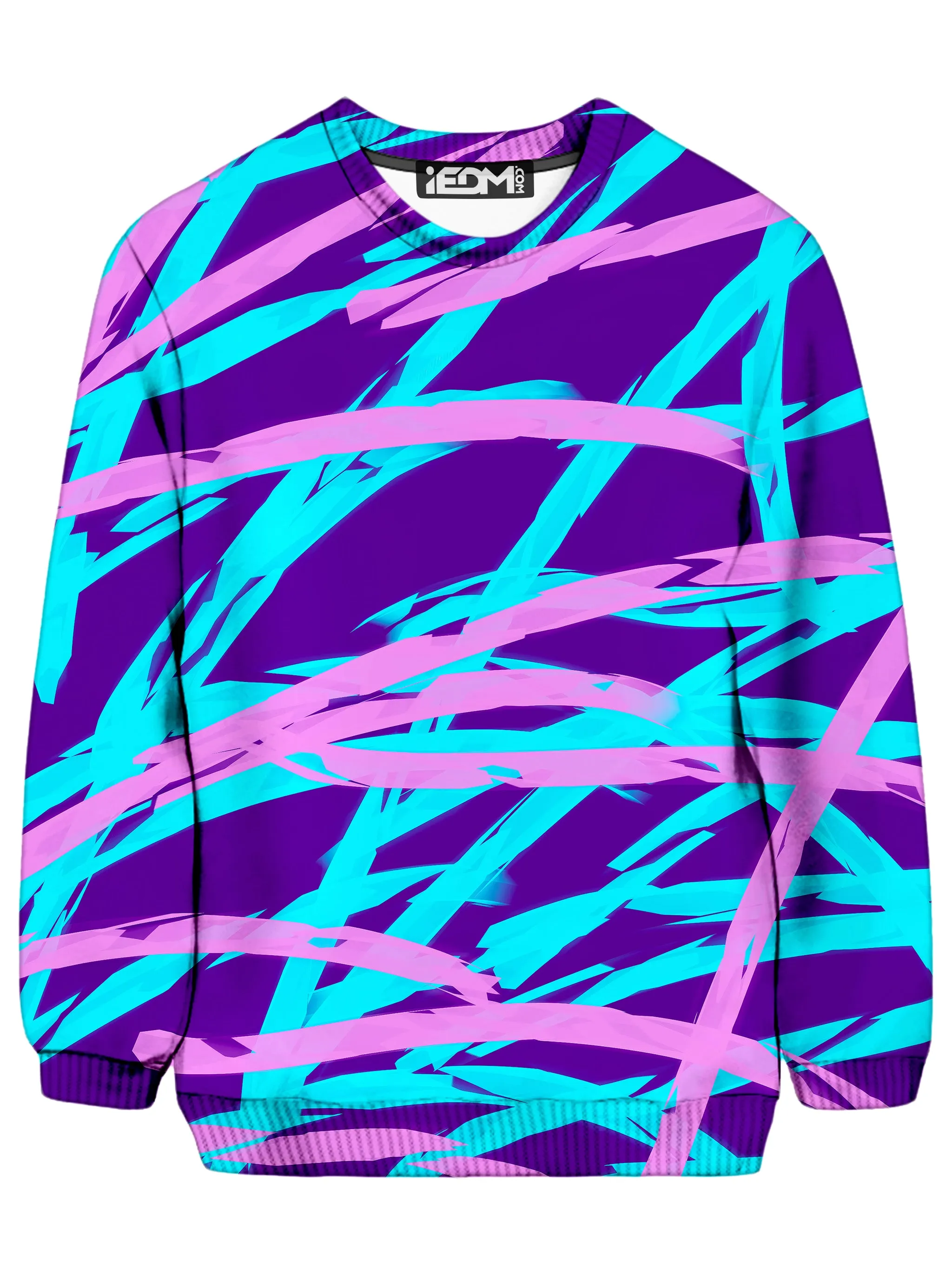 Purple and Blue Rave Abstract Sweatshirt