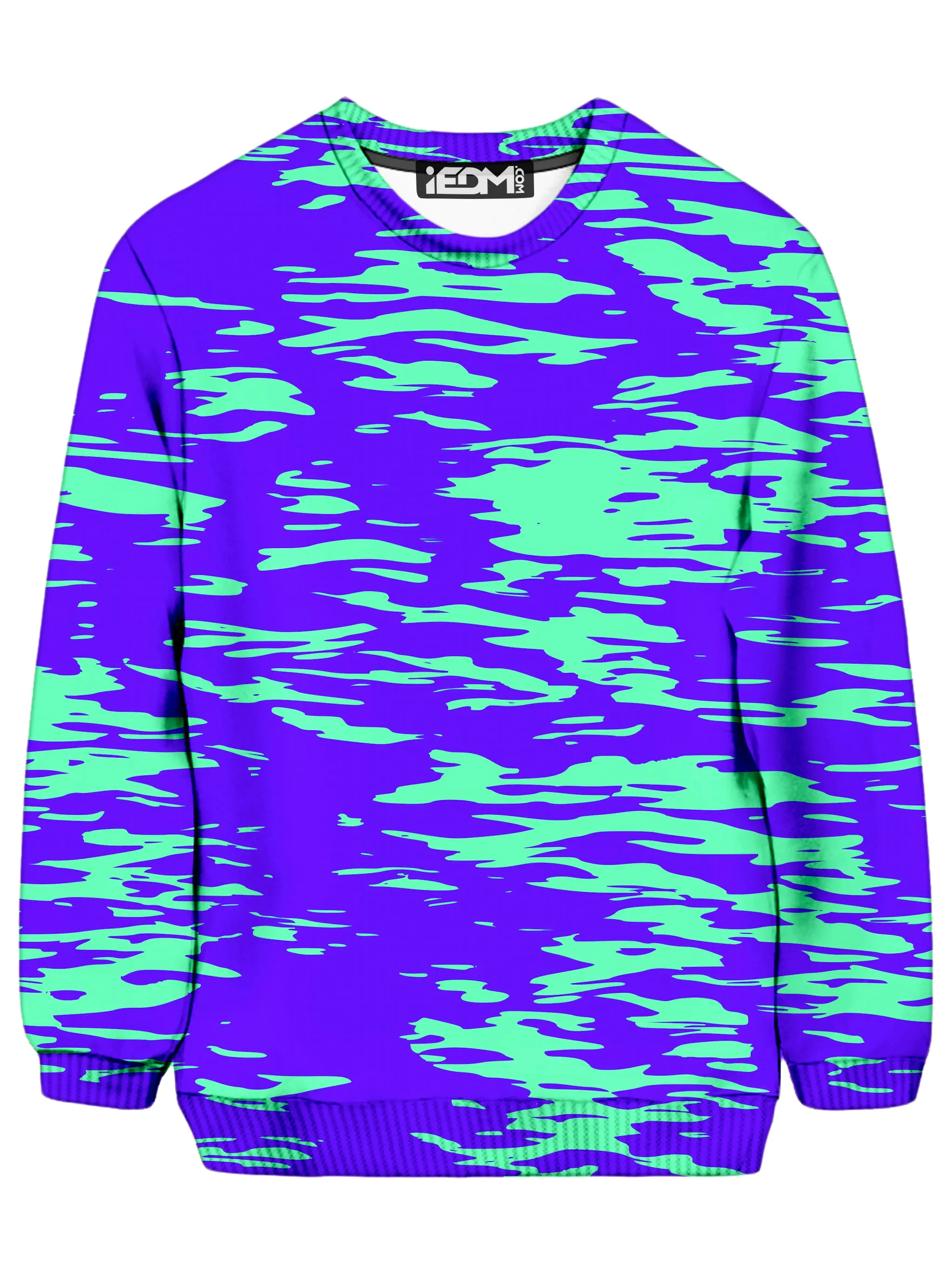 Purple Mint Rave Zebra Stripe Sweatshirt