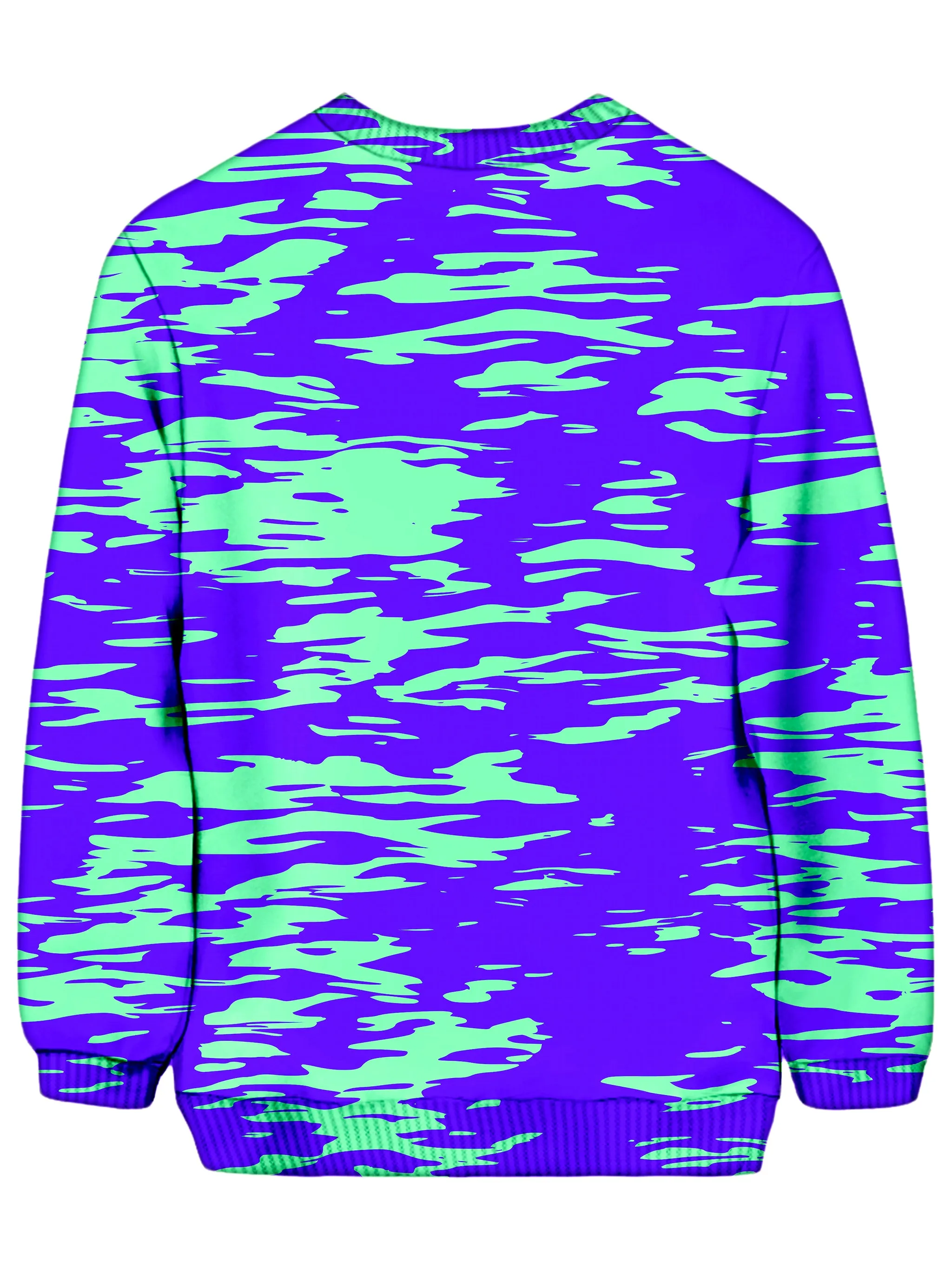 Purple Mint Rave Zebra Stripe Sweatshirt