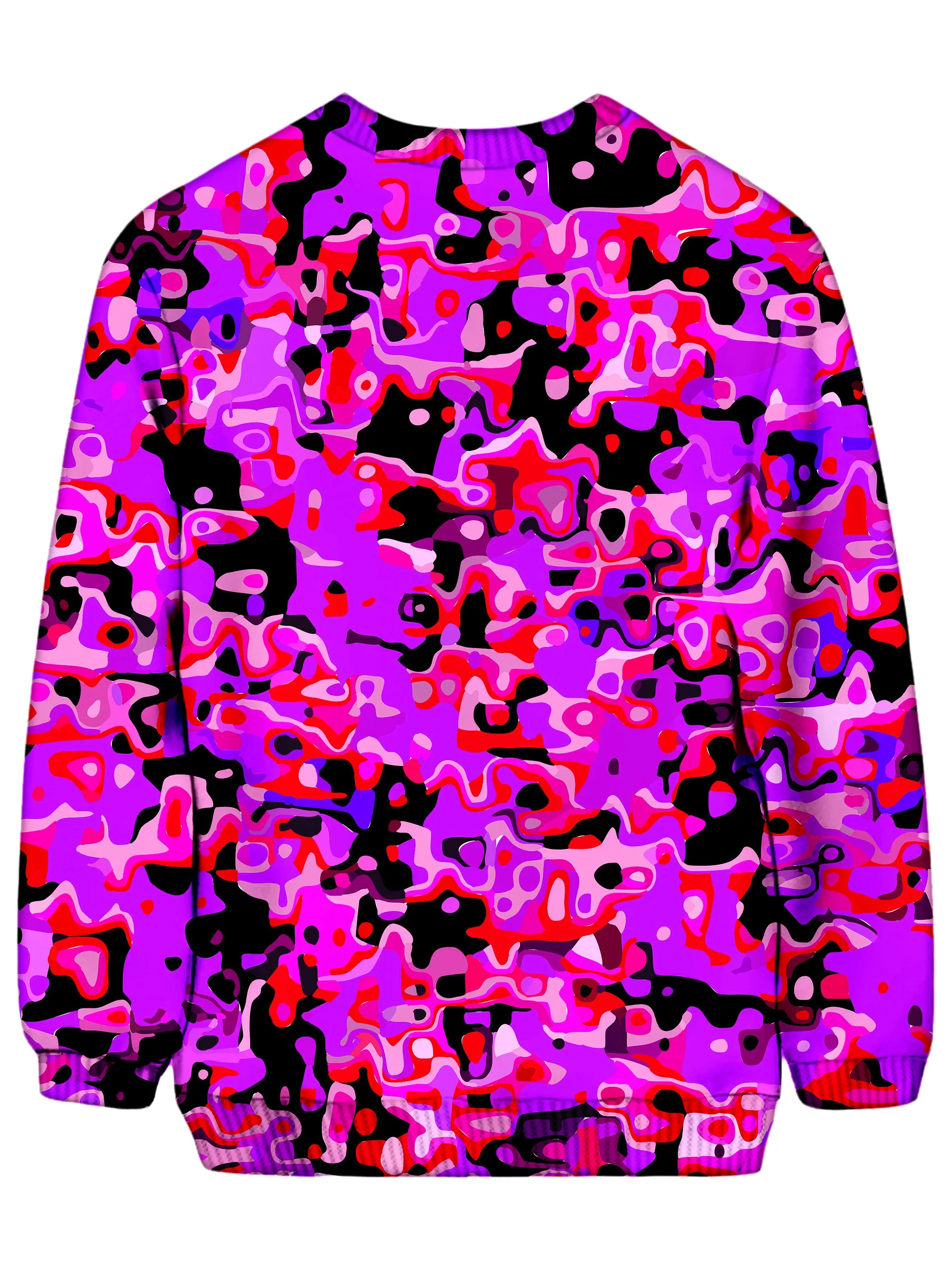 Purple Red and Black Rave Camo Melt Sweatshirt