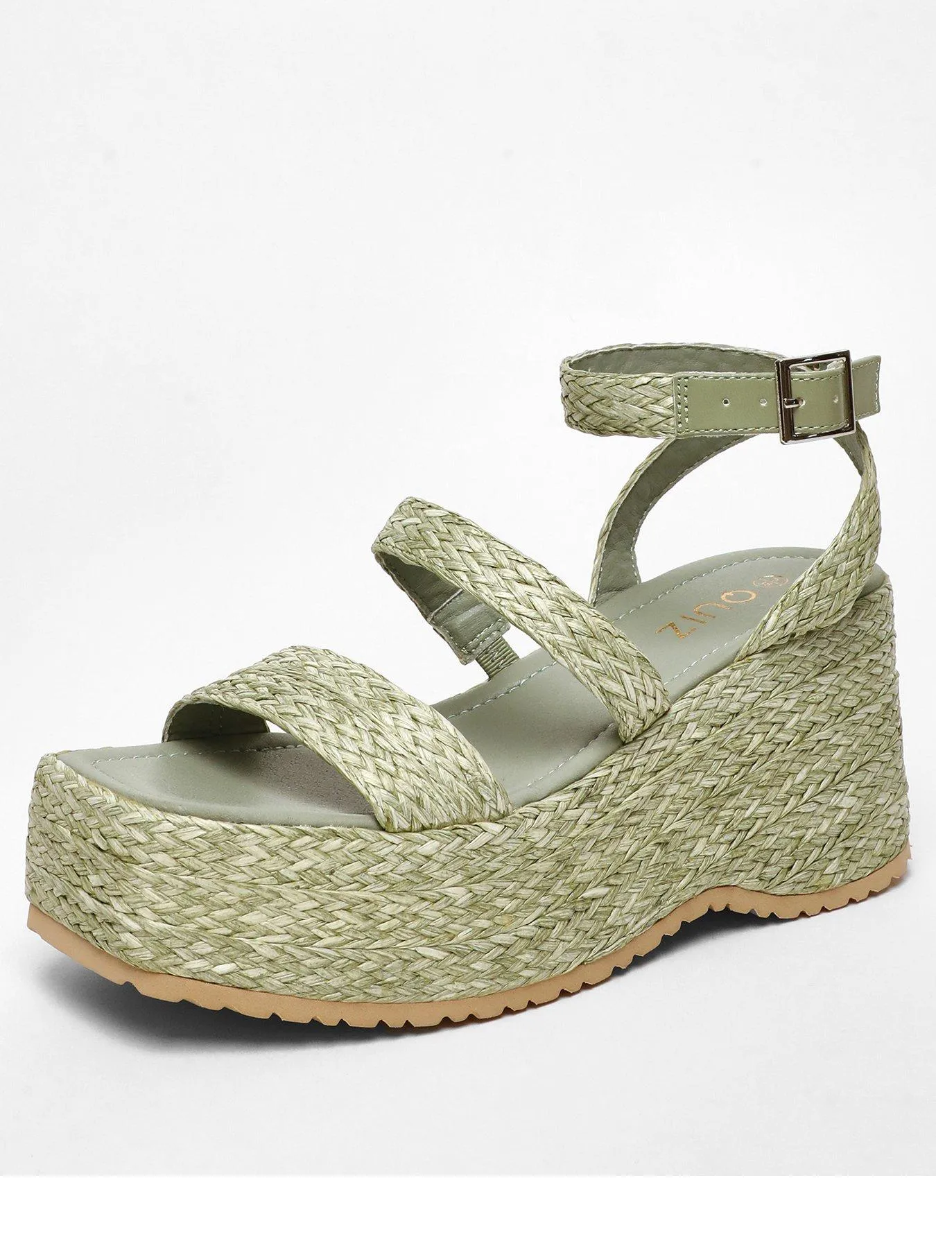 Sage Woven Chunky Platform Wedges Quiz