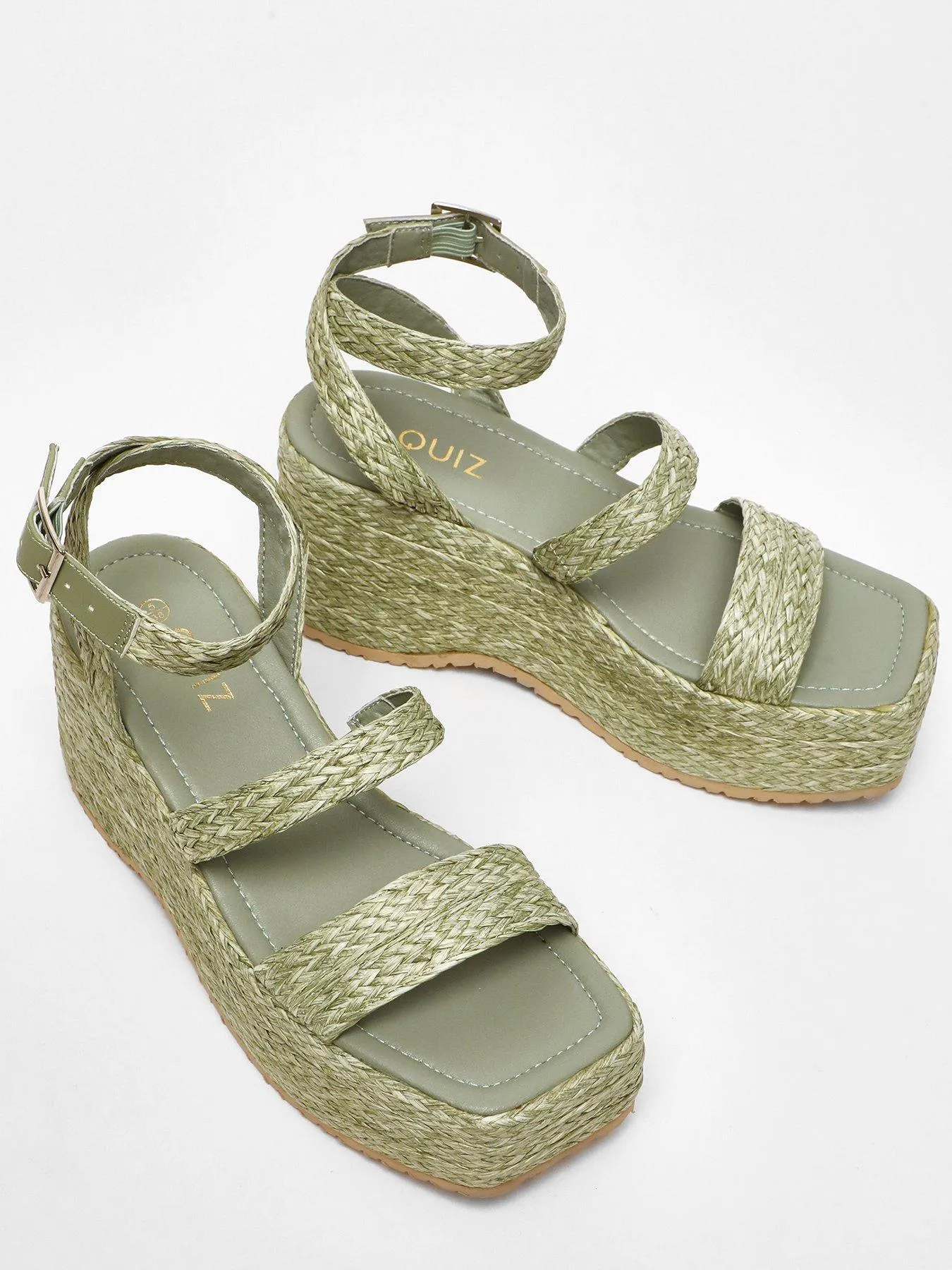 Sage Woven Chunky Platform Wedges Quiz