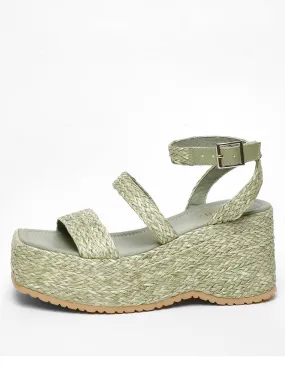 Sage Woven Chunky Platform Wedges Quiz