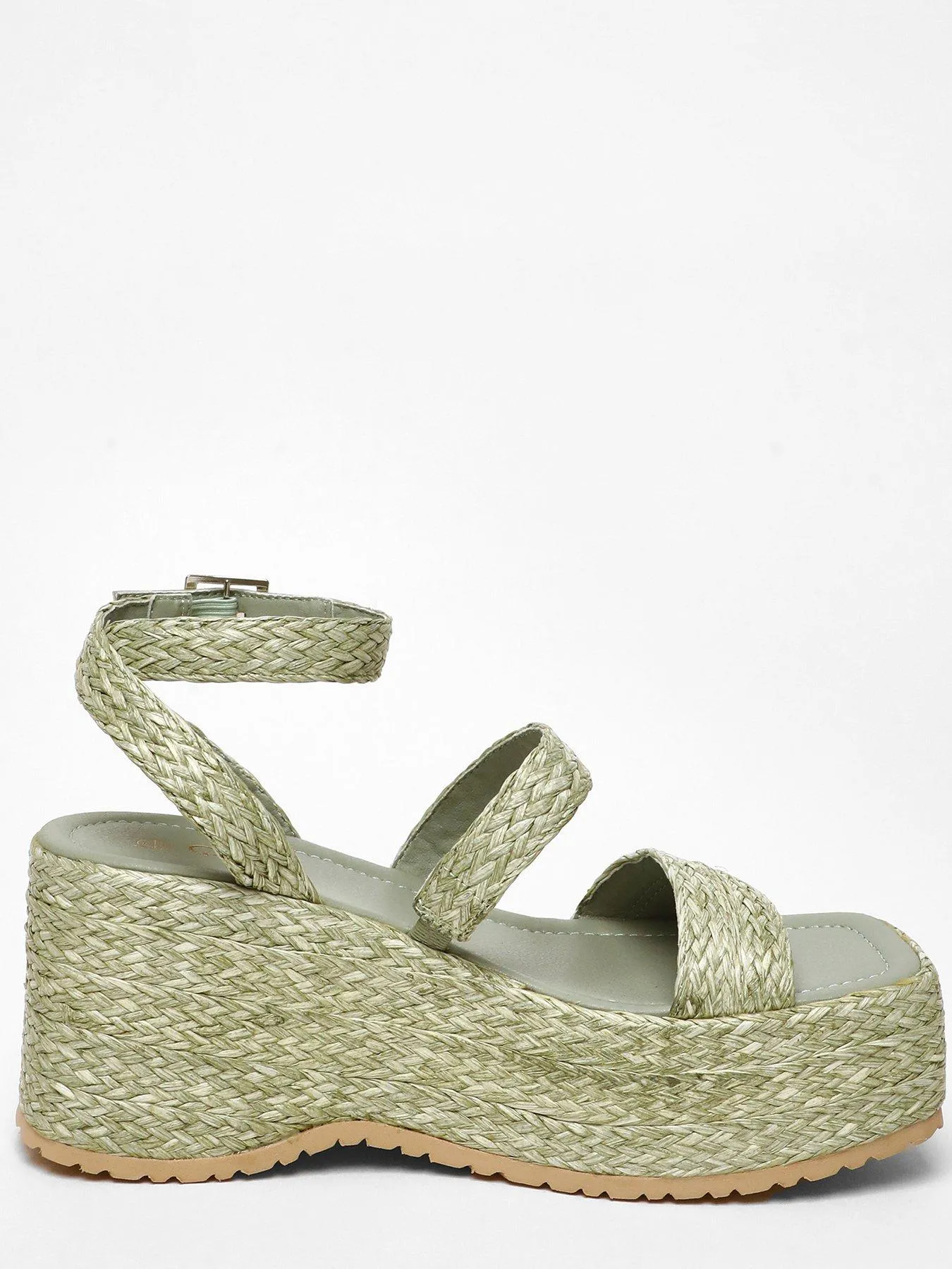 Sage Woven Chunky Platform Wedges Quiz