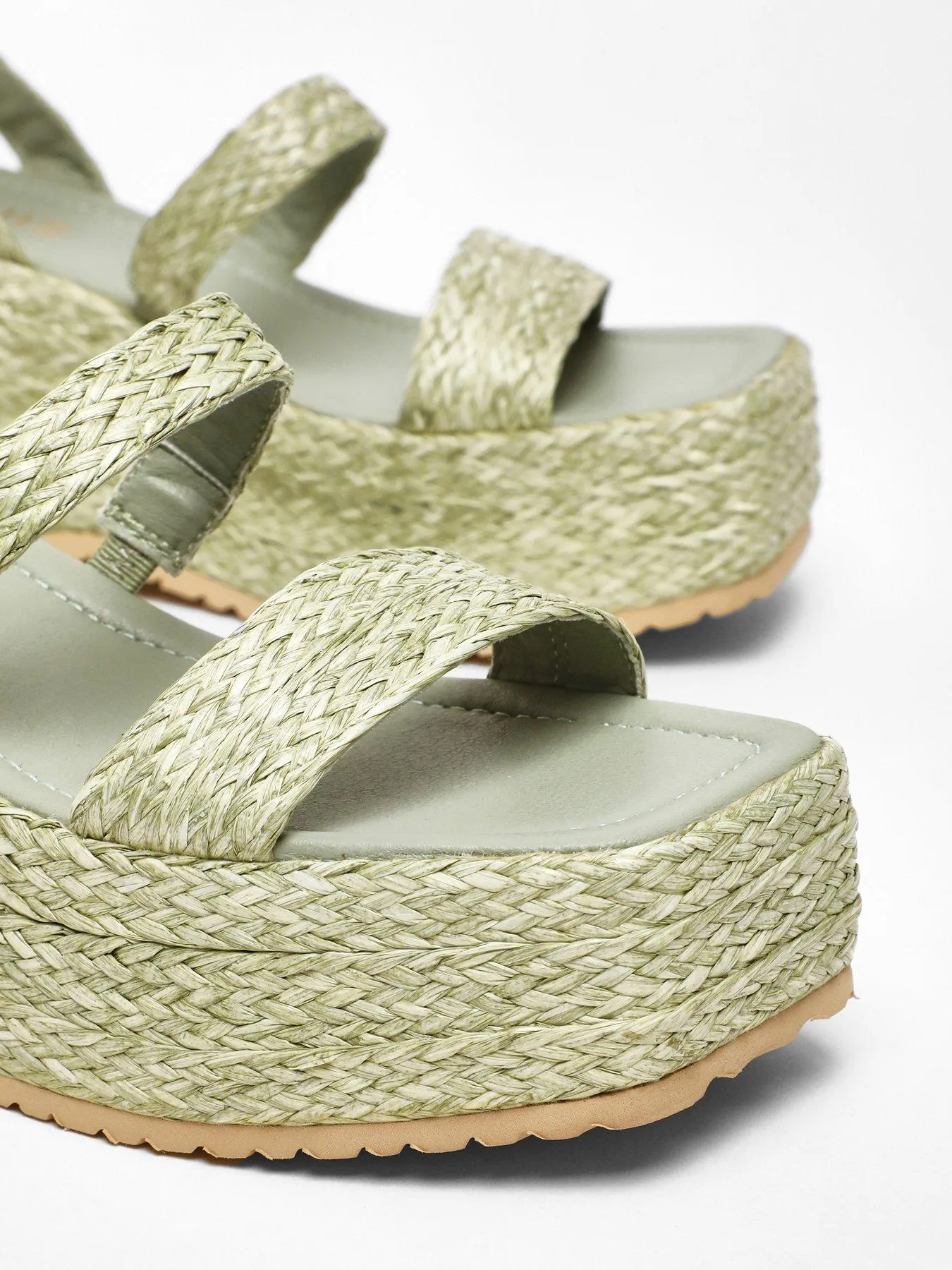 Sage Woven Chunky Platform Wedges Quiz