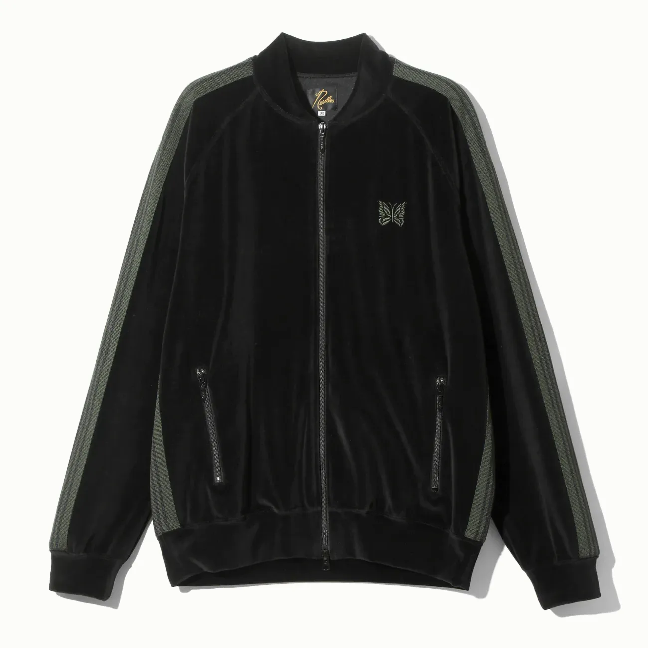 RC Track Jacket Velour - Black/Green