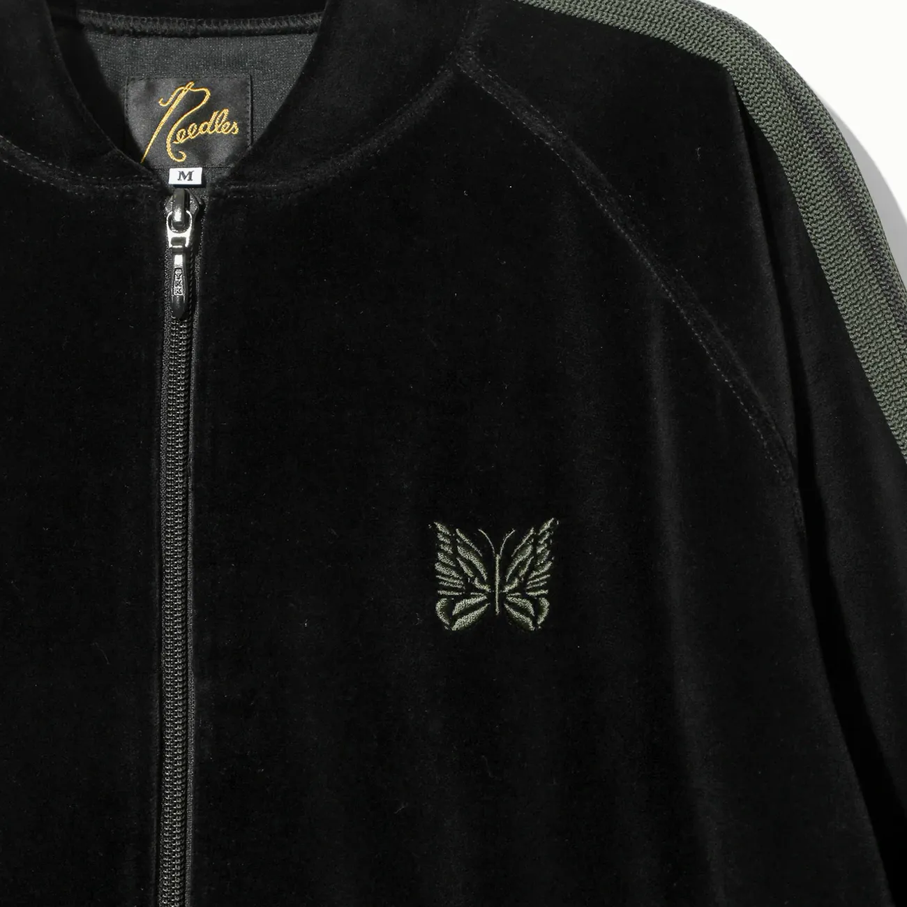 RC Track Jacket Velour - Black/Green