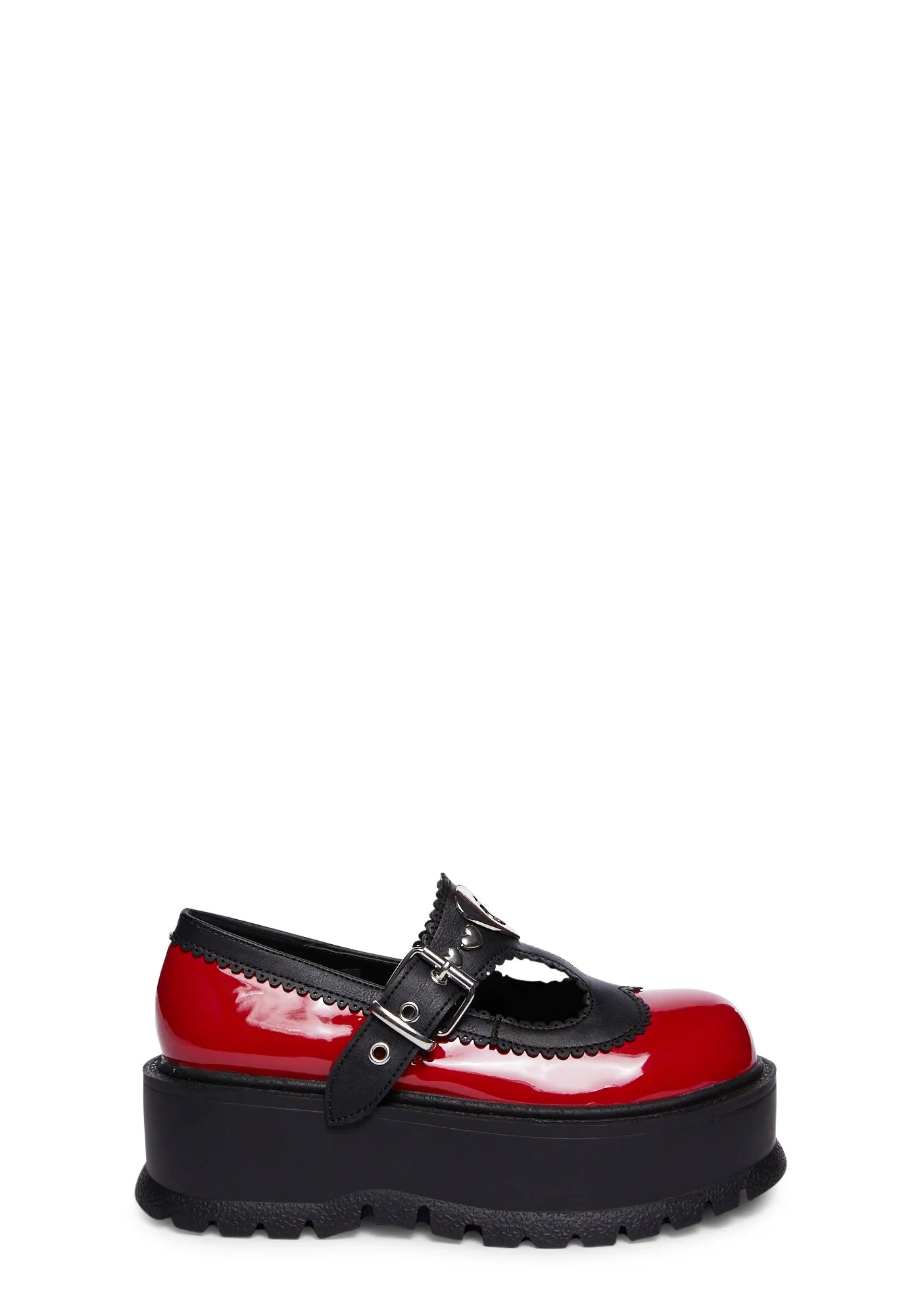 Red/Black Mary Jane Platforms