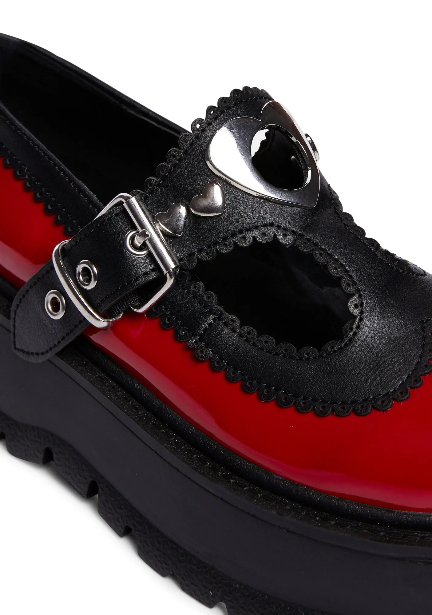 Red/Black Mary Jane Platforms