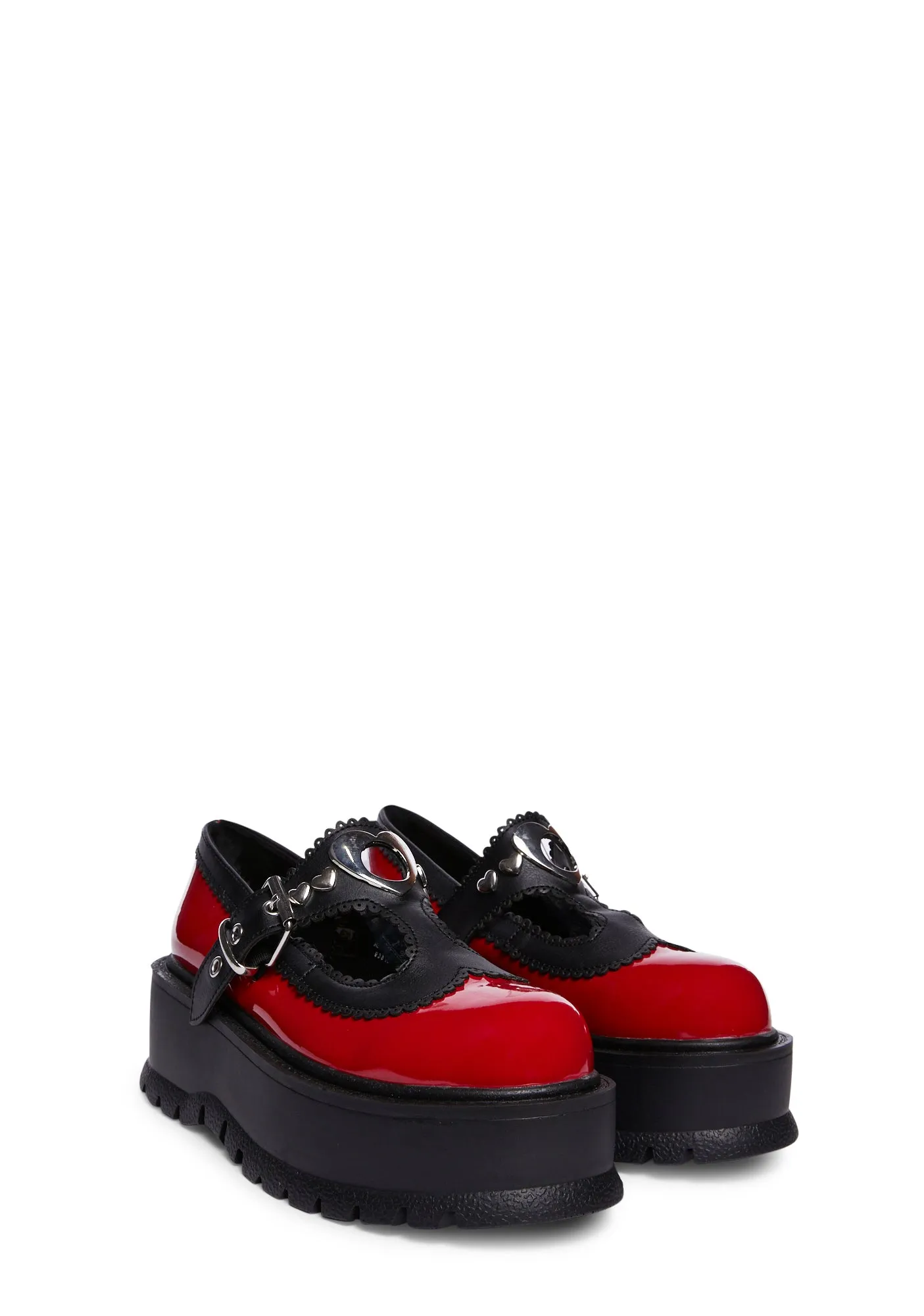 Red/Black Mary Jane Platforms