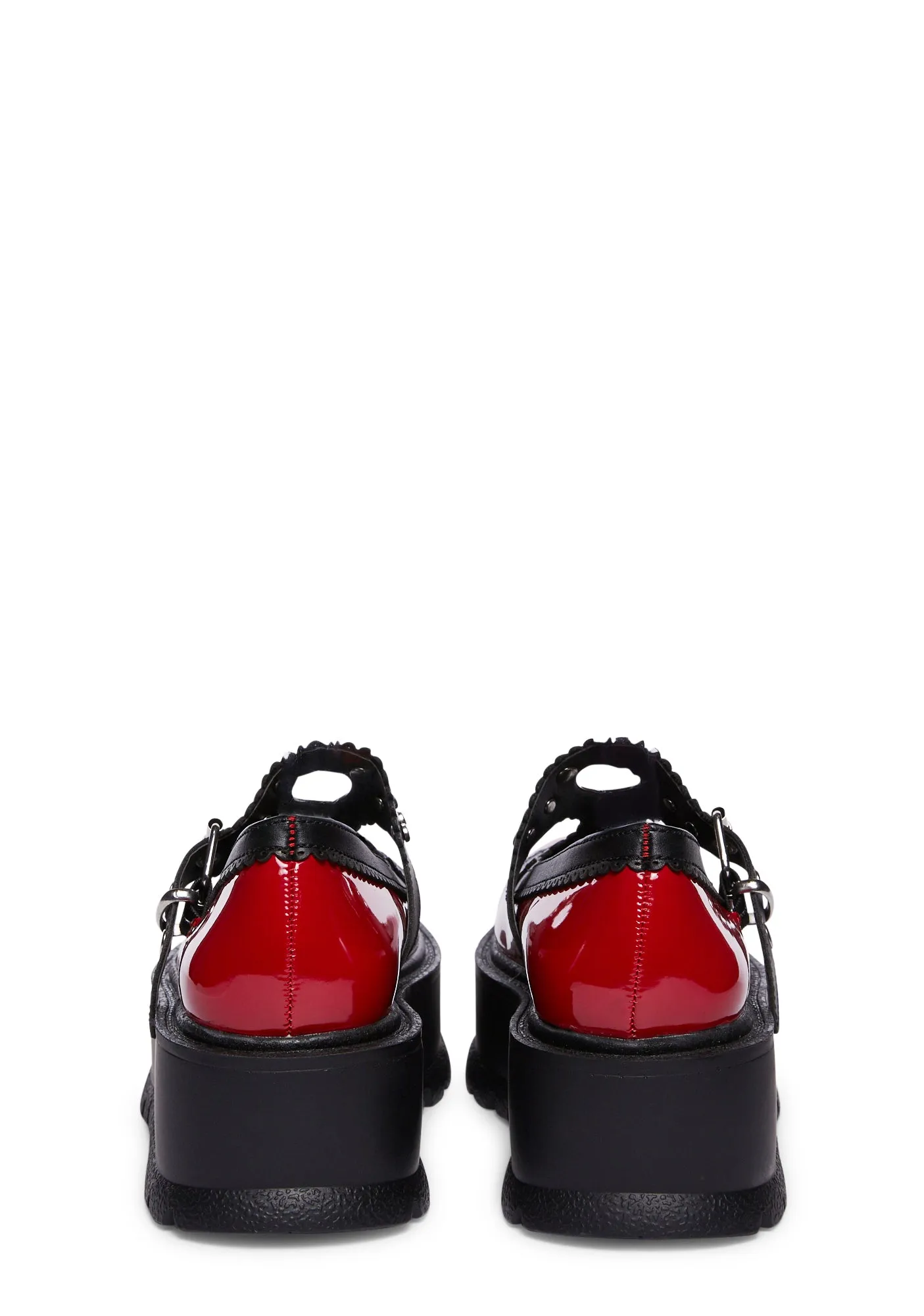 Red/Black Mary Jane Platforms