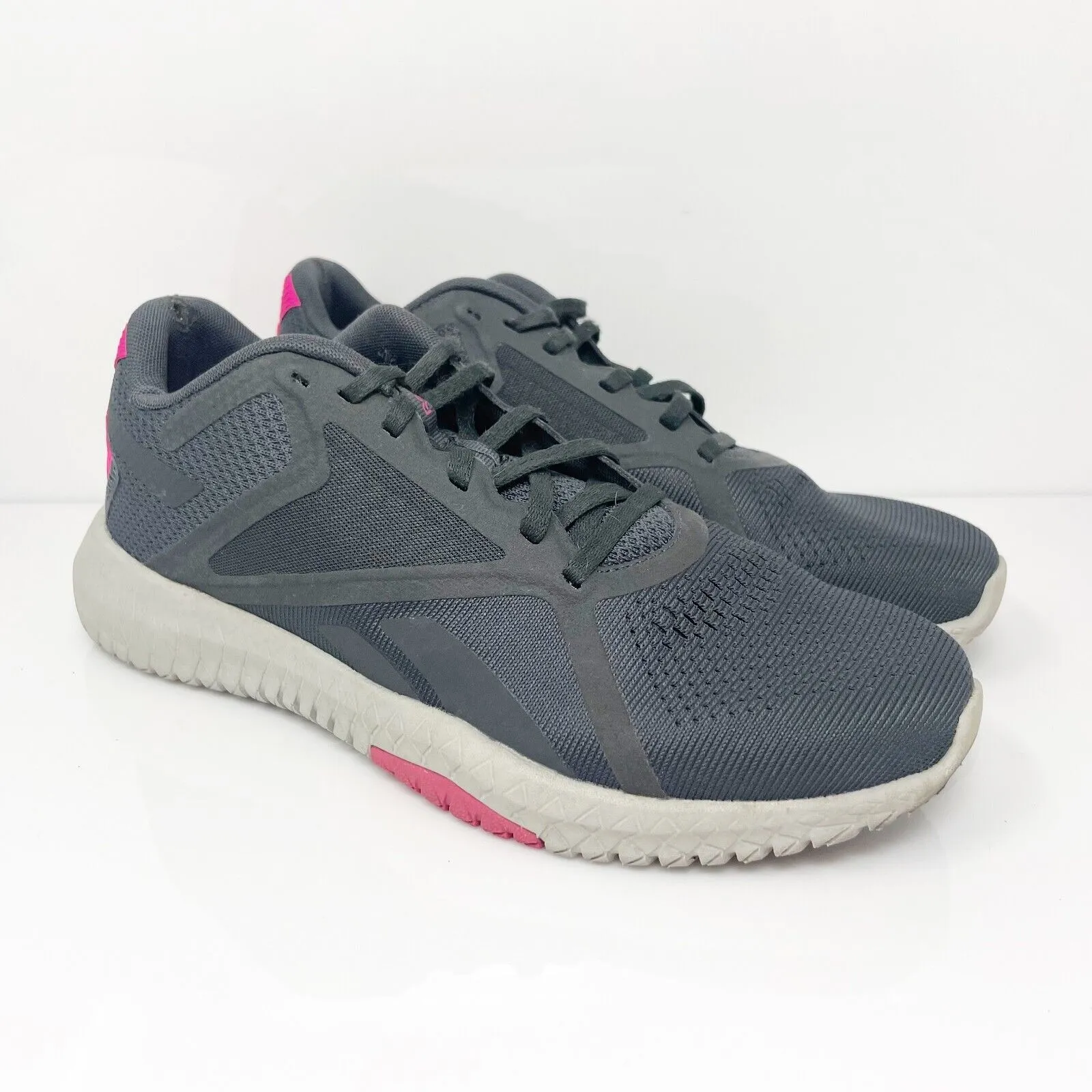 Reebok Womens Flexagon Force 2 FY7874 Gray Running Shoes Sneakers Size 8