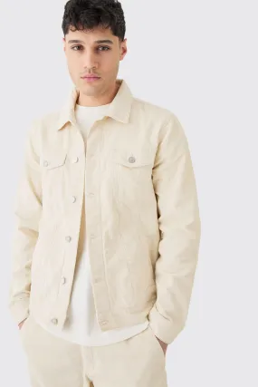 Regular Cord Jacket In Sand