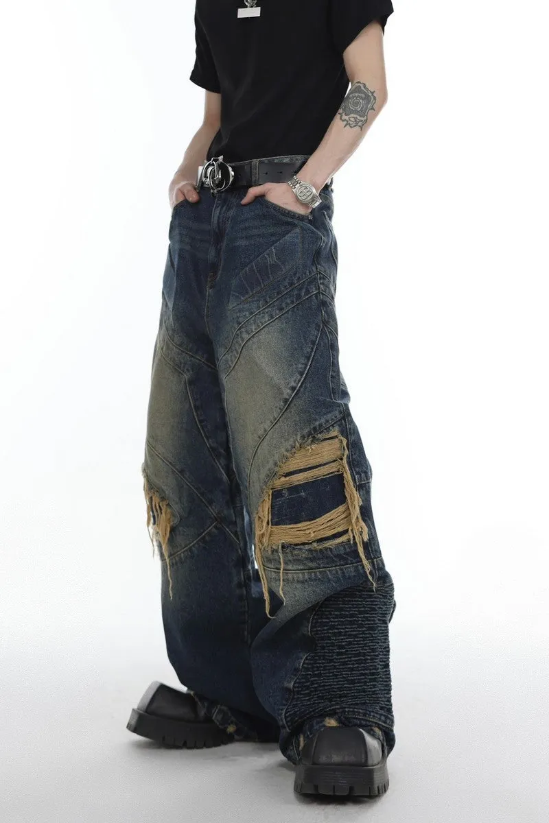 Retro Washed Distressed Jeans