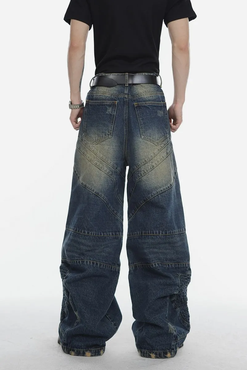 Retro Washed Distressed Jeans