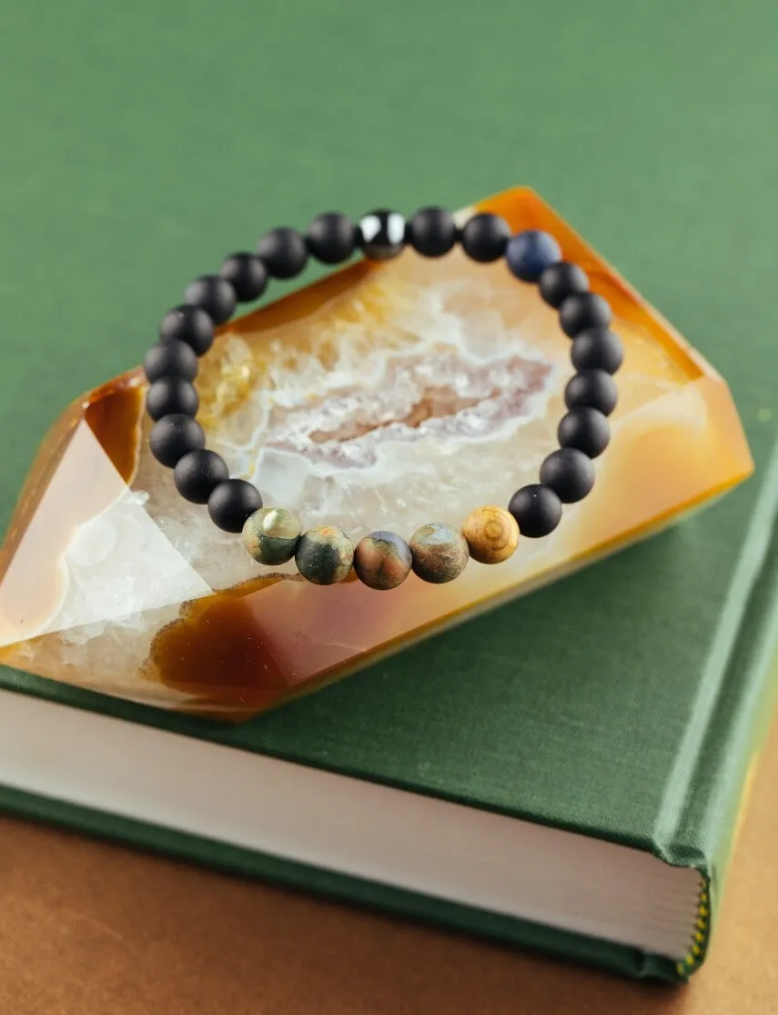 Men's Bracelet in Rhyolite for Fatherhood