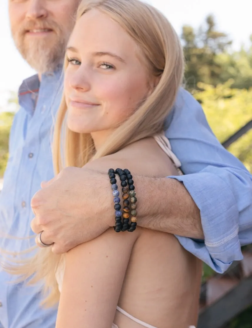 Men's Bracelet in Rhyolite for Fatherhood