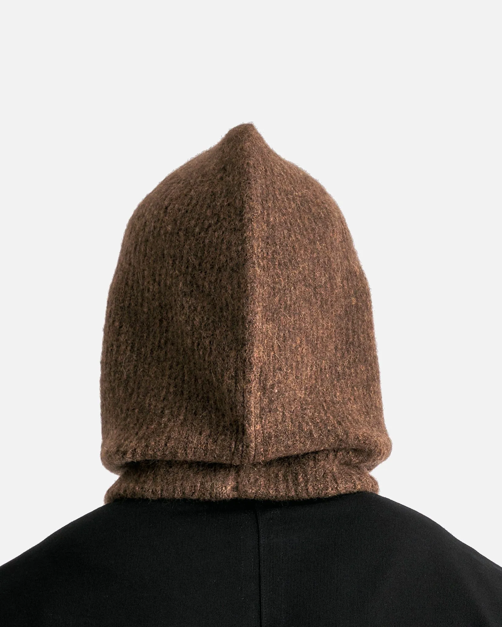 Rick Owens Alpaca Hood in Brown