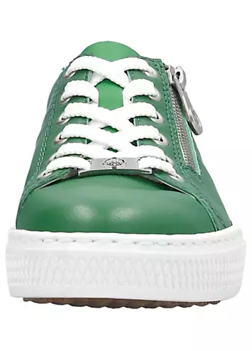 Rieker Leather Platform Trainers | Grattan