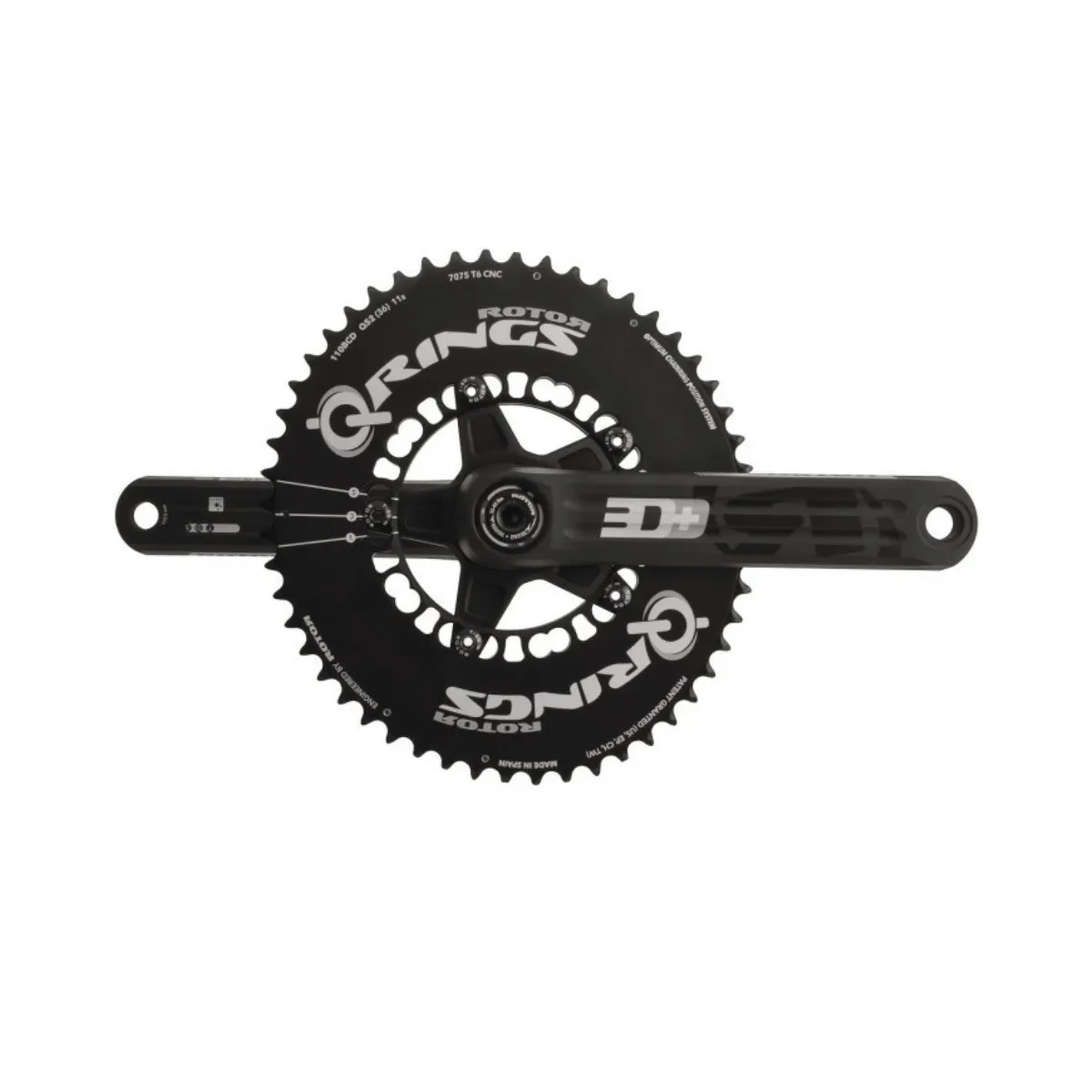 Rotor 3D + cranks with INpower power meter + Q-Rings Aero 50/34 chainrings