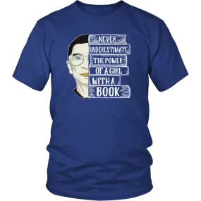 Ruth Bader A Girl With A Book Unisex T-Shirt