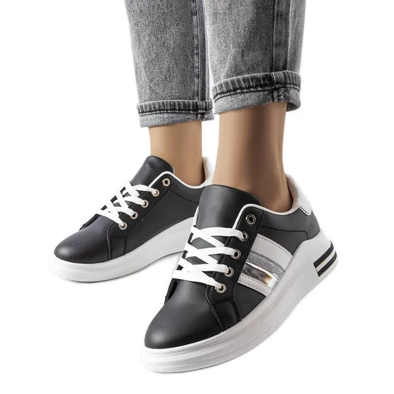 Sacaton platform black sneakers