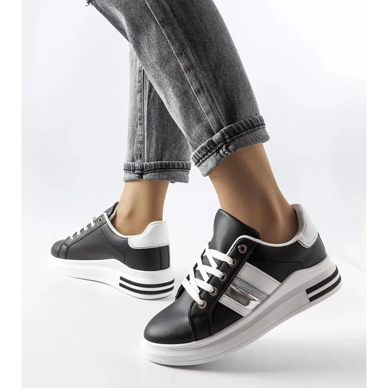 Sacaton platform black sneakers