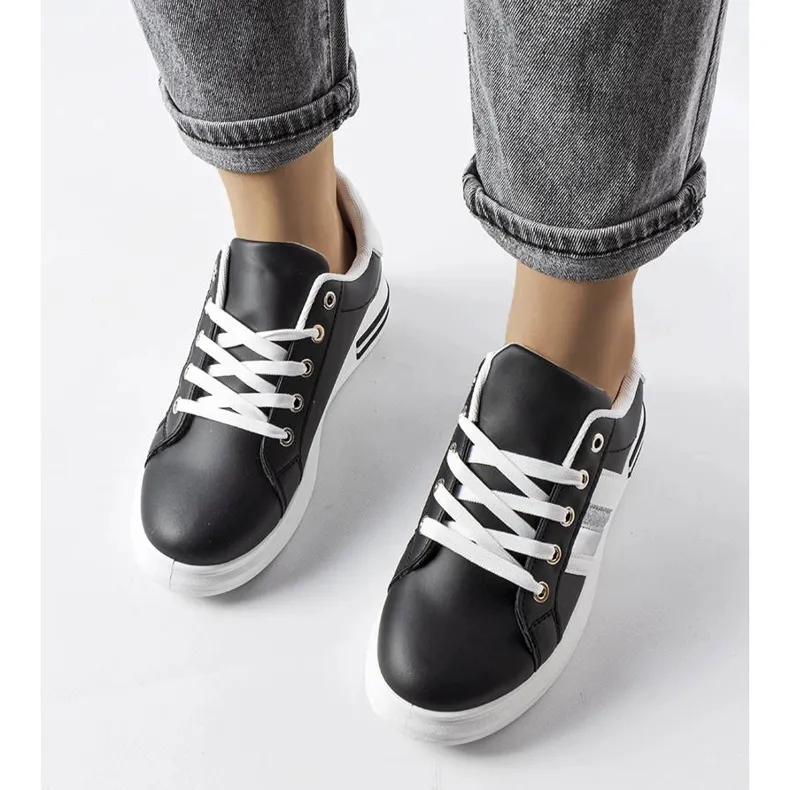 Sacaton platform black sneakers