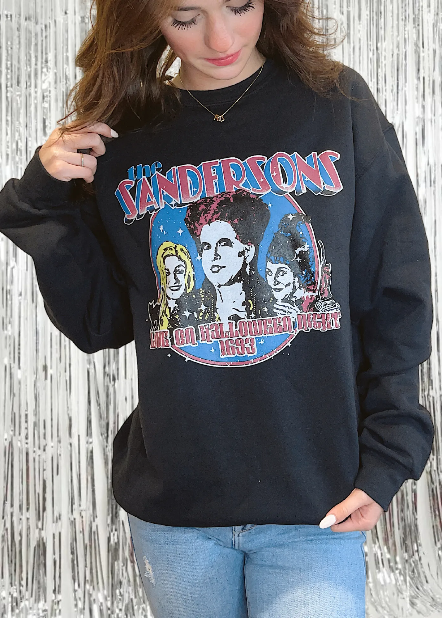 Sanderson Sisters Hocus Pocus Rocker Sweater - Black