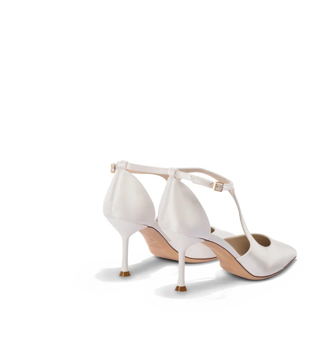 Satin ivory shoes