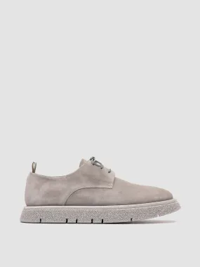 SATURNINE 001 - Grey Suede Derby Shoes