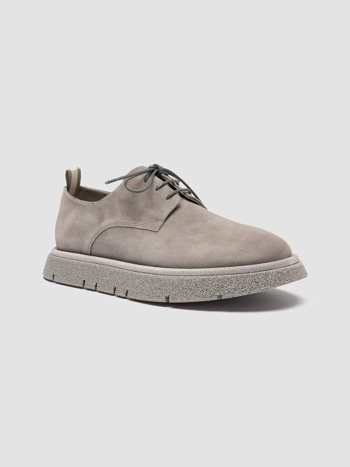 SATURNINE 001 - Grey Suede Derby Shoes