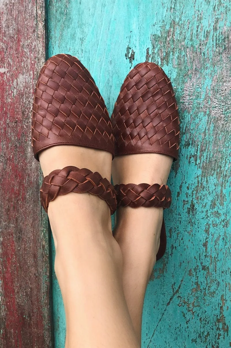 Vintage Brown Sea Escape Slide Sandals