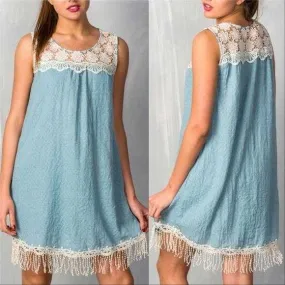 Seafoam Blue Summer Dress