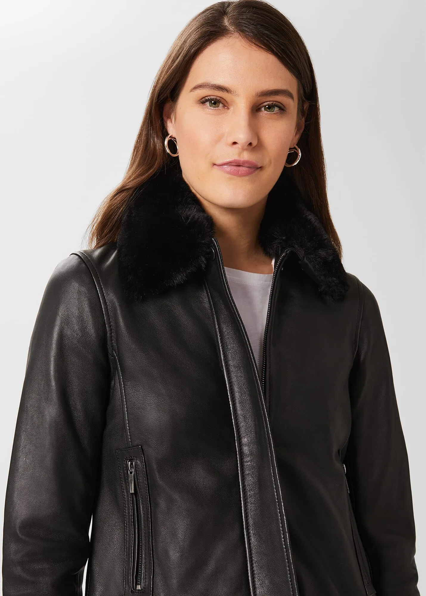 Sera Brand Genuine Leather Coat