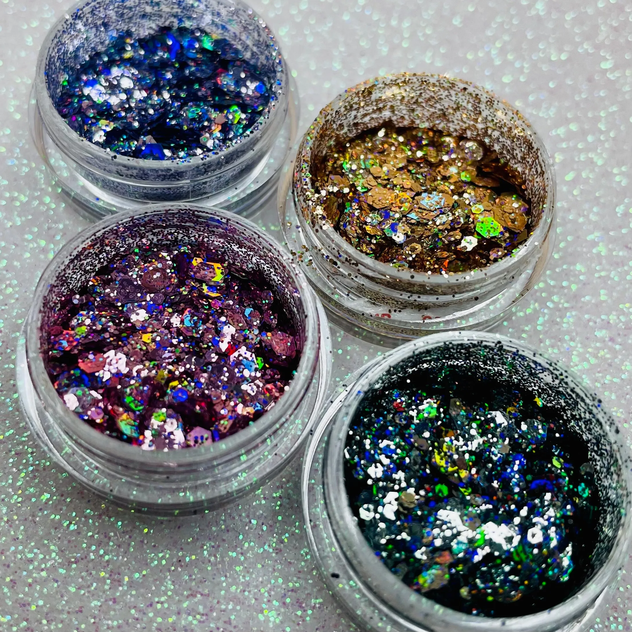 Set de 4 mix glitter