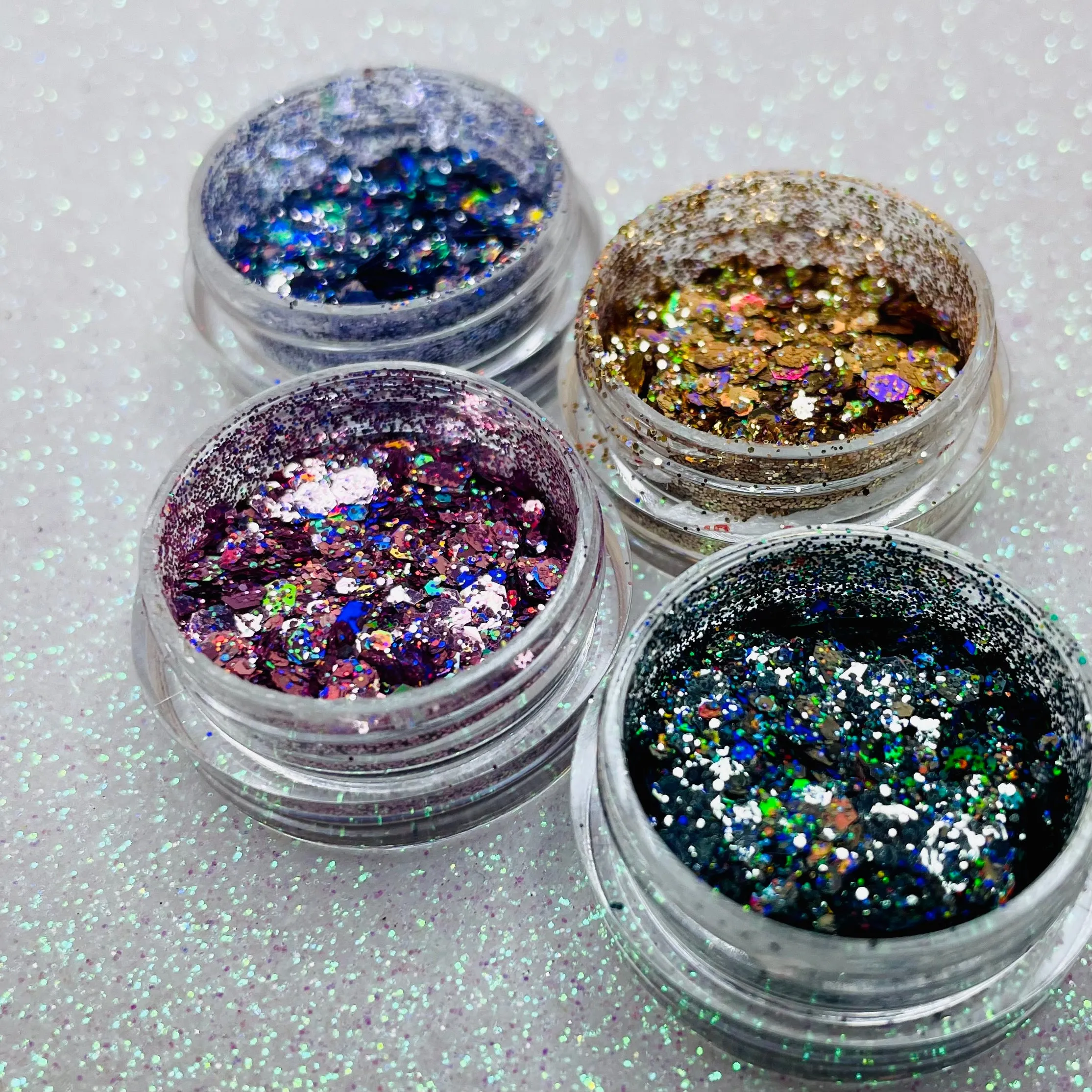 Set de 4 mix glitter