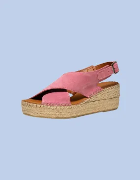 Pink Suede Wedges by Shoe The Bear