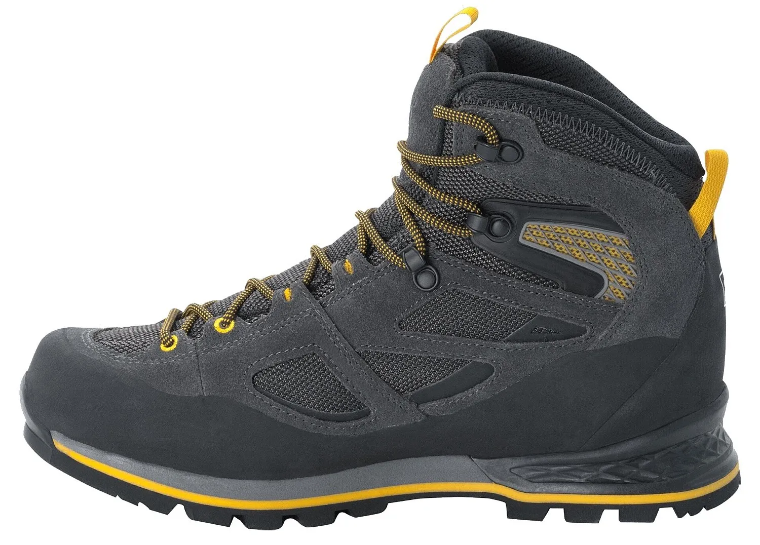 shoes Jack Wolfskin Force Crest Texapore MID M - Black/Burly Yellow XT - men´s