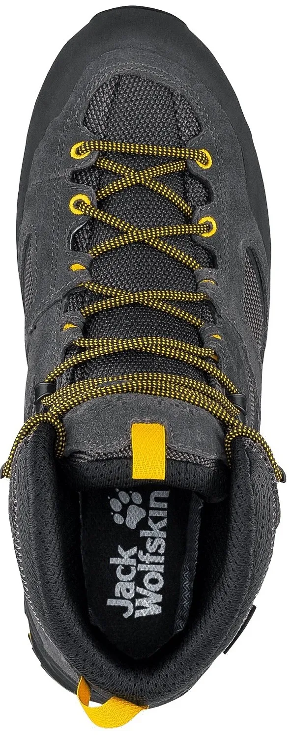 shoes Jack Wolfskin Force Crest Texapore MID M - Black/Burly Yellow XT - men´s