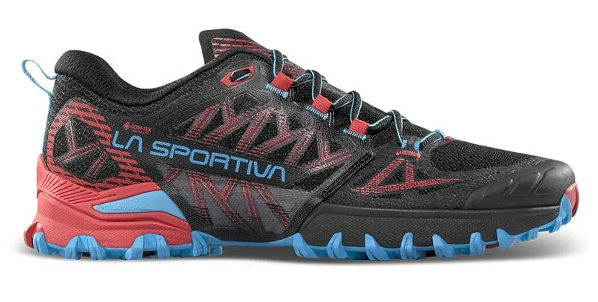 shoes La Sportiva Bushido III GTX - Black/Hibiscus - women´s