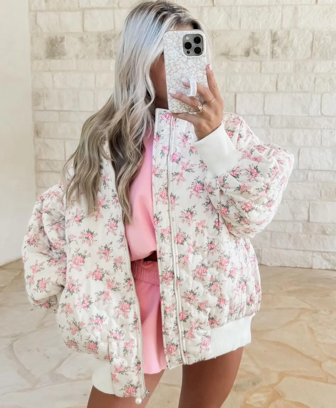 Shop Floral Bomber Jacket online.